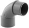 jardiboutique - Lot de 4 pièces, coude PVC évacuation, 87°, a coller mâle et femelle, ø 32 M-F