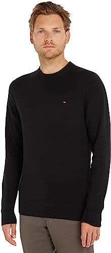 Tommy Hilfiger Herren Pullover Cashmere Crew Neck Strickpullover, Schwarz (Black), 3XL