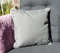 Kissen 45x45 cm Outdoor mit Keder & Füllung - Premium Olefin Lounge Stoff - Garten Dekokissen - Wasser- & Schmutzabweisende Beschichtung - Öko Tex 100 - UV Schutz (Grau mit Keder in Natur)