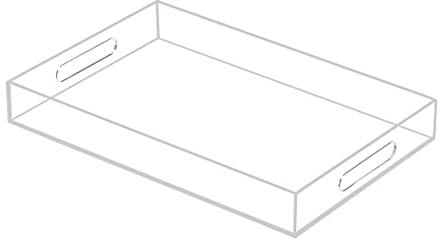 KEVJES Acryl-Tablett mit eingebettetem Griff, 25,4 x 38,1 cm, transparent