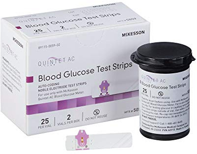 McKesson Quintet AC Blood Glucose Test Strips, 300 ct
