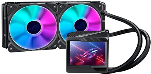 ASUS ROG Ryujin II 240 ARGB All-in-one Liquid CPU Cooler 240mm Radiator (3.5 Color LCD, Embedded Pump Fan, 2X ROG 120mmARGB Radiator Fans,Compatible with Intel LGA1700,1200 and AM5, AM4 Socket),BLACK