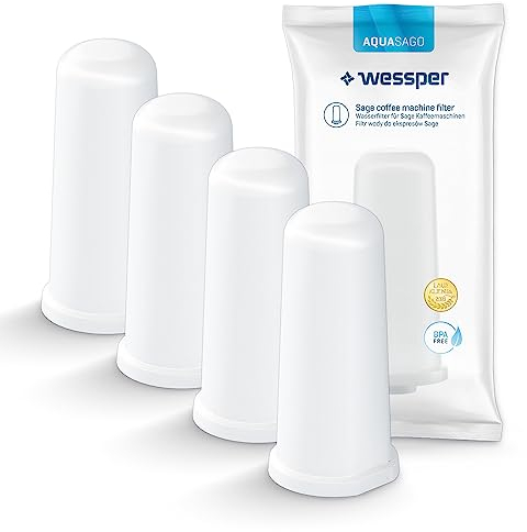 Wessper 4 Stück Wasserfilter für Sage Kaffeemaschinen | Barista Zubehör Ersatz für Sage, Sage Barista Express Pro SES008, SES875,BES920, SES980, SES990, BES811, SES878, SES880, SES811