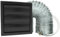 VENTS Cooker Hood Duct Vent Kit, 150mm (6-inch) Diameter. Black Louvered Grille, 2 Jubilee Clips, 3 Meters Semi-Rigid Metal Aluminium Ducting