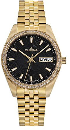 Dugena Damen-Armbanduhr 4461082 Venetia Stone, Quarz, Edelstahl, Saphirglas, Drückerfaltschließe, 10 bar