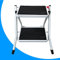 Trittleiter 2 Stufen Klappbar, rutschfeste Klapptritt, Klappbar Leiter, Mini Tritthocker mit Entriegelungstaste, Leichte Stehleiter, Leichter Stahl, Breite Stufen, bis 150kg Belastbar
