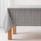 GAMUSI Tischdecke, schmutzabweisend, rechteckig, Vichy, Baumwolle, wasserdicht, 140 x 300 cm, Grau