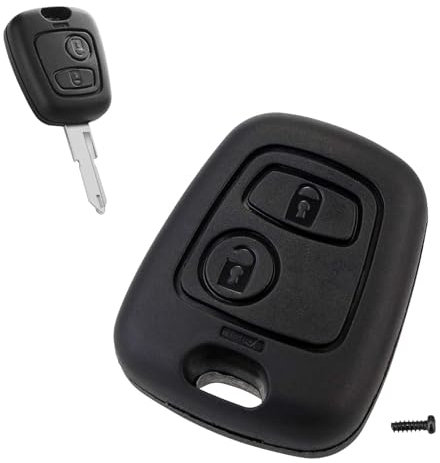 BNXF 1 funda de repuesto para llave de coche con botones, compatible con mando a distancia de coche, sin hoja para Peugeot 107 207 407 206 306 406 806 Citroen C1 C2 C3 C4 C5