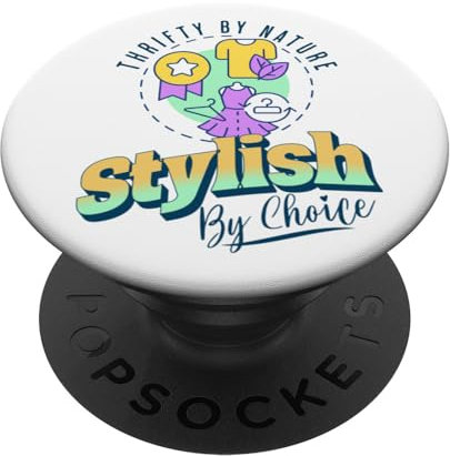 Thrifty por naturaleza, elegante por elección, compras en tienda de segunda mano PopSockets PopGrip Intercambiable