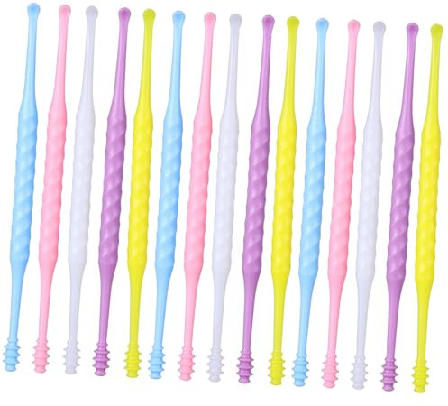 JECOMPRIS Outils 20 Pièces Nettoyant Cérumen Cuillère à Auriculaire Retrait Du Nettoyants Cérumen nez Oreille Abs En Plastique Récupérer Enfant Outil