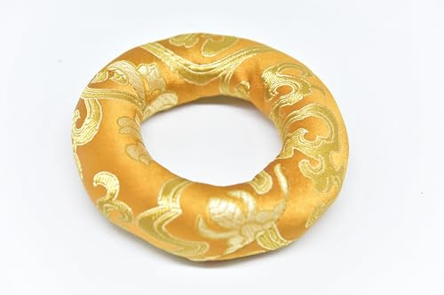 4 inch Red Colors Silk Ring Cushion Best for Bowl size 3-6 made in Nepal (Orange)