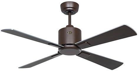 CasaFan Deckenventilator mit WLAN, 949141W ECO Neo III, 103 cm, Motor Bronze/wendbare Flügel, Silber und Wenge