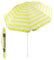 Sombrilla Playa Aluminio/Poliester Ø 180 cm. Amarilla y Blanca. Varillas Fibra De Vidrio. Protección UV.