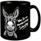 Lächelnder Esel Tasse - Wunderschöner Scheisstag Kaffeebecher in Schwarz mit humorvoller Skizze eines lächelnden Esels - einzigartiges Geschenk