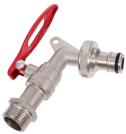 SEWOART Robinet Antivol Support Mural Pour Robinet Robinets De Robinet D'eau Extérieur Robinet Machine à Laver Robinet Extérieur Robinet D'eau De Jardin Rouge Alliage De Zinc