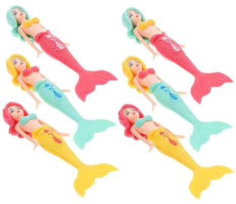 Vaguelly Ensemble de Jouets de Piscine Sirène Réalistes Jouets de Bain pour Garçons Et Filles Jouets de Piscine de Plongée pour Tout-Petits