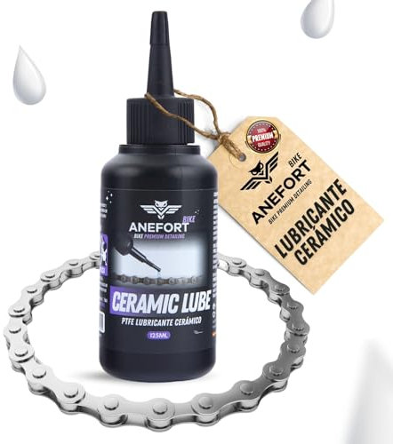 ANEFORT BIKE - Ceramic Lube 125 ml - PTFE Lubricante ceramico - Lubricante cadena bicicleta - Grasa cadena bicicleta para todas las condiciones- MTB, BMX y Carreterra.