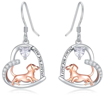 925 Sterling Silber Damen Ohrringe Sonnenblumen/Tiger/Fuchs/Wölfin/Frosch/Drachen/Elefant/Kuh/Ballerina/Schwerter Tier Schmuck Geschenke für Frauen Mädchen Mutter Tochter Geburtstag Muttertag