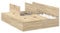 vidaXL Queen Size Stauraum Bettgestell Massivholz Eiche Sonoma Finish Moderner Stil Reichlich Stauraum Für Effizi Ente Schlafzimmernutzung Geeignet Für 160 X 200 cm Matratze Robustes Elegantes Design