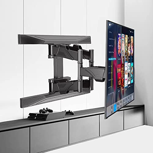 DRFGNF Full Motion TV Wall Mount, TV Wall Bracket For Most 40-80 Inch Flat TVs, Wall Mount TV Bracket With Articulating Swive And Tilt TV Mount TV Stand