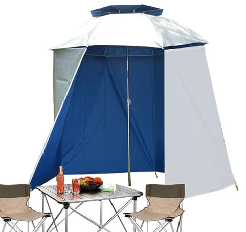Genérico Sombrilla de - Sombrilla Semicircular Impermeable con Pared Lateral Resistente al | Refugio de Playa, Sombrilla para Acampar, Cubierta con Protección UV para Viajes, Jardín, Picnic