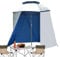 Genérico Sombrilla de - Sombrilla Semicircular Impermeable con Pared Lateral Resistente al | Refugio de Playa, Sombrilla para Acampar, Cubierta con Protección UV para Viajes, Jardín, Picnic
