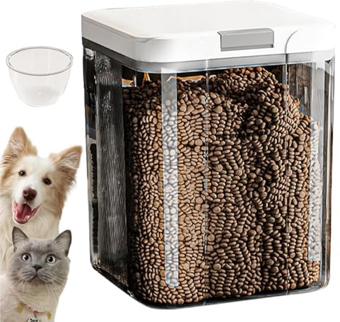 Genérico Contenedor Para Comida De Gato, Recipiente Hermético Para Comida, Cubo Transparente Apilable 5L – Cocinas Y Despensas, Mantiene Frescos Alimentos En Hogares, Casas Y Garajes