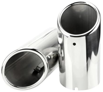 Auspuffblende Endrohr Für VW Für Tiguan 2011-2015 Für Passat B7 Für CC 2 Stücke Auto Auspuff Spitze Schalldämpfer Rohr Abdeckung Auto Auspuffblende(2PC silwver)