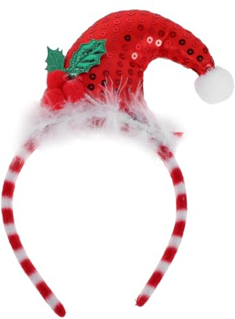 CALLARON Festlicher Weihnachtsstirnband mit Cartoon-design Weihnachtselfen-haarreif für Fotos Weihnachtsdekoration Kopfschmuck für Mädchen Accessoire für Kostüme