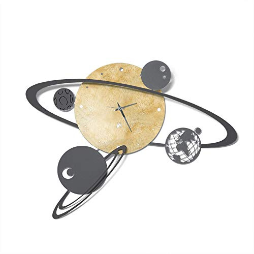 ARTI E MESTIERI Uhr Sonnensystem Blattgold Größe: 50 x 36 x 8 T Material: Eisen