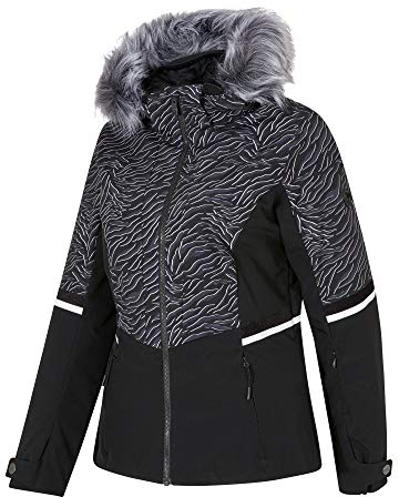 Ziener Damen Toyah Lady (Jacket Ski Snowboard-Jacke/Atmungsaktiv, Wasserdicht, Zebra Print, 42