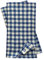 Linen & Cotton 4 x Stoffservietten Servietten Stoff Leinenservietten Kariert im Landhausstil Estella - 100% Leinen, Weiß Weiss Blau (43 x 43cm) Verschiedene Frühling/Home Küche Restaurant Cafe Bistro