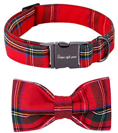 Unique Style Paws Hundehalsband Fliege Halsband Verstellbare Halsbänder oder Hundeleinen für Hunde und Katzen Klein Mittelgroß Groß