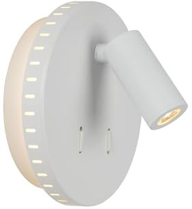 LUCIDE BENTJER - Bettlampe/Wandleuchte - Ø 14 cm - LED - 3000K - Weiß