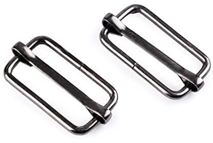 10 Regulatoren f. 25mm Gurte Gurtschieber Stegschnalle Schiebeschnalle Gurtversteller, Farbe:anthrazit