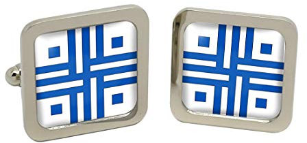 Gift Shop Römische Heilige Kreuz Quadratische Manschettenknöpfe in Chrom Kiste