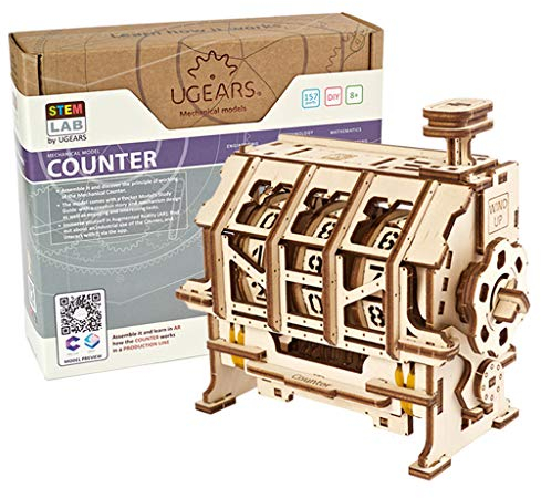 UGEARS STEM Lab 3D Puzzle - STEM Set - Modellbausatz aus Holz - Kreatives STEM Spielzeug mit App - Mechanischer Modell Holzbausatz - 3D Holzpuzzle für Erwachsene und Kinder 8+