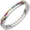 Jobo Damen Ring 925 Sterling Silber mit bunten Zirkonia rundum Größe 58