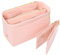 Yoillione Filz Taschenorganizer mit Kreditkartenetui, Damen Bag in Bag Handtaschen Organizer Groß Rosa, Taschen Organisator mit Reißverschluss