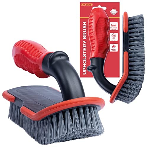 GADLANE Carpet Cleaning Brush - Stiff Bristle Car Carpet Brush with Ergonomic Handle - Non-Scratch Upholstery Brush for Floor, Car/Household Interior, Dirt & Grime Removal
