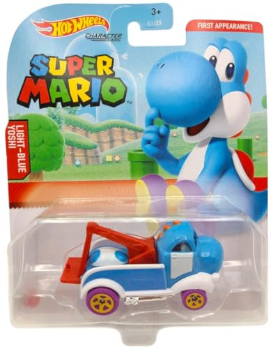 Hot Wheels Super Mario Light Blue Yoshi Character Cars