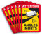 6 Stück Attention Angles Morts Magnetschilder 25 x 17 cm Magnet für LKW und Wohnwagen Warntafel Hinweiszeichen Schild Frankreich mit UV Schutz