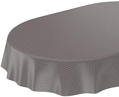 ANRO Tischdecke Wachstuch abwaschbar Wachstuchtischdecke Wachstischdecke Modernity Dunkelgrau Oval 220x140cm