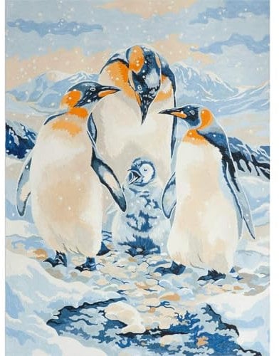 Royal & Langnickel Painting by Numbers A4 Size Penguin Family Designed Painting Set