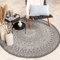 FRAAI In- & Outdoor Teppich Rund - Summer Azteca Grau Ø 180cm - Wetterfest - Polypropylen - Flachgewebe - Balkon, Garten/Terrasse - Terrasse - Rug