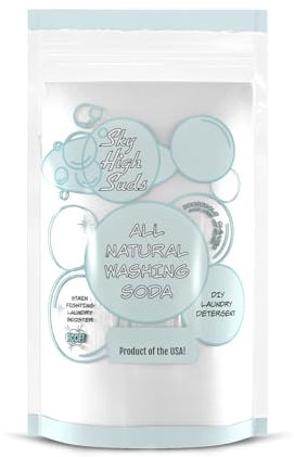 10 Pounds All-Natural Washing Soda (Soda Ash), Product of the USA. Recyclable and Reusable Bag, Due to tariffs packaging may vary