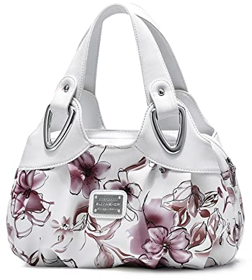 NICOLE & DORIS Sac a Main Femmes Sacs Portés Main Mode Sac Epaule Sac en PU Cuir Shopping Bag Grand Sac Bandoulière Femme Fourre-Tout Sacs avec Motif