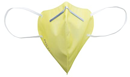Snorflex POLLIsafe - Maschera antipolline anti-allergie, filtra polline e particelle, multiuso, respirazione leggera, aderente, made in Germany (giallo sole)