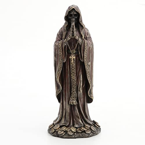 Veronese Design Santa Muerte Rosario Statue betender Engel des Todes antikes Bronze-Finish