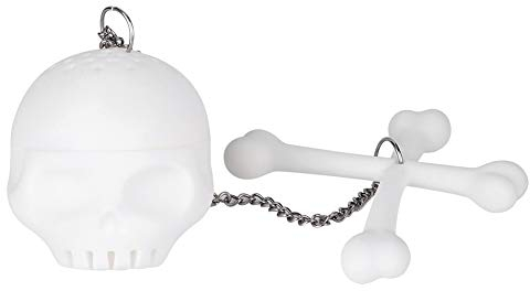 Infuseur à thé en forme de feuille, passoire à thé en silicone, diffuseur de thé, boule en forme de crâne, infuseur à thé, os, filtre à thé, diffuseur pour feuilles mobiles